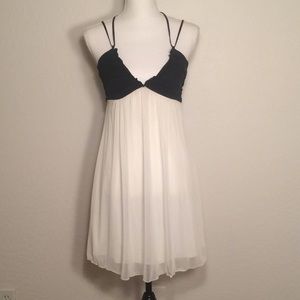 Charlotte Russe black & white mesh dress